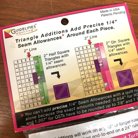 Guidelines 4 quilting Triangle additions NWT - Picture 4 of 11